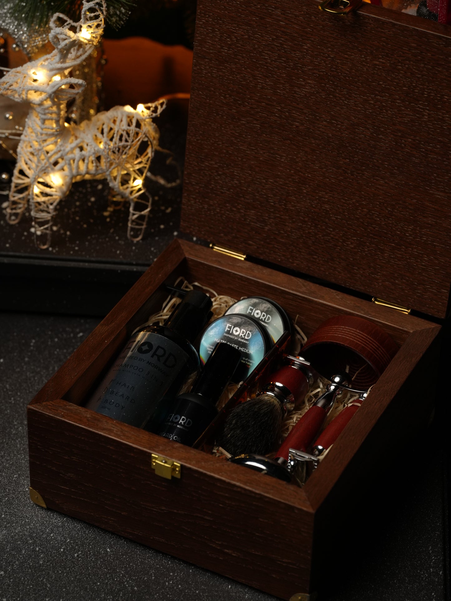 ( Black Friday) Luxury Men's Gift Set in Oak Box (Limited Edition, Handcrafted )